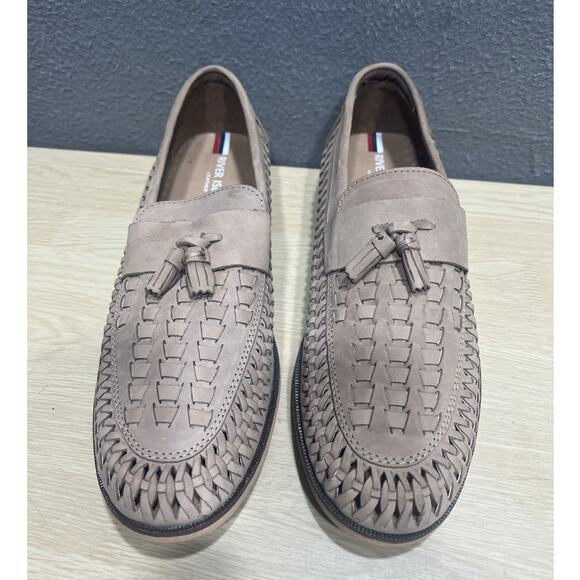River Island Rumble Leather Woven Tassel Front Huaraches Color Stone Men Size 44 main image 10